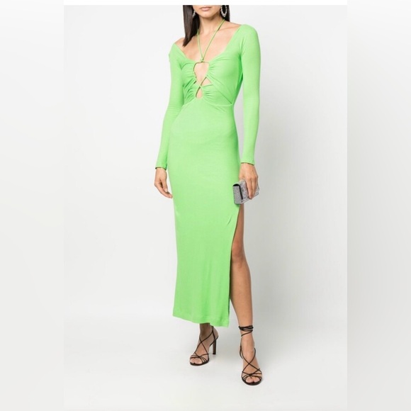 lama jouni Dresses & Skirts - Vibrant Lime Long Sleeve Dress